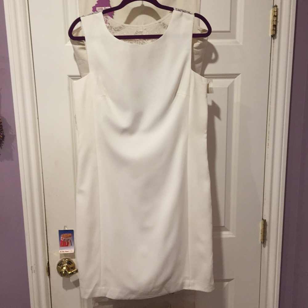 Sheer beaded back dress